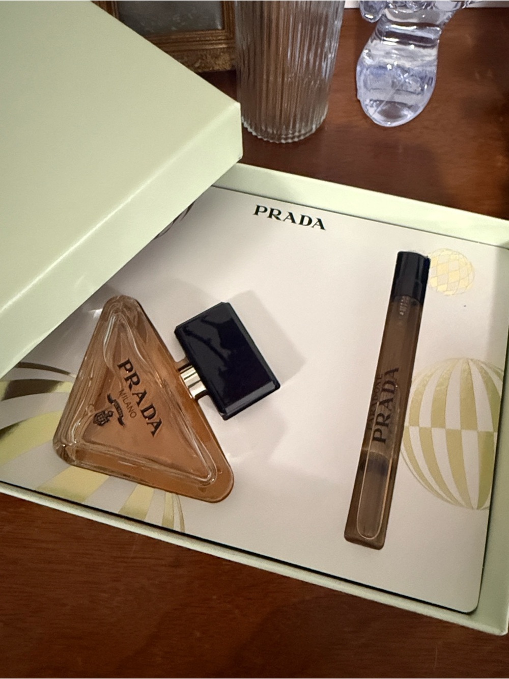 Prada Fragrance Gift Set - Amber Brown & Black Accents
